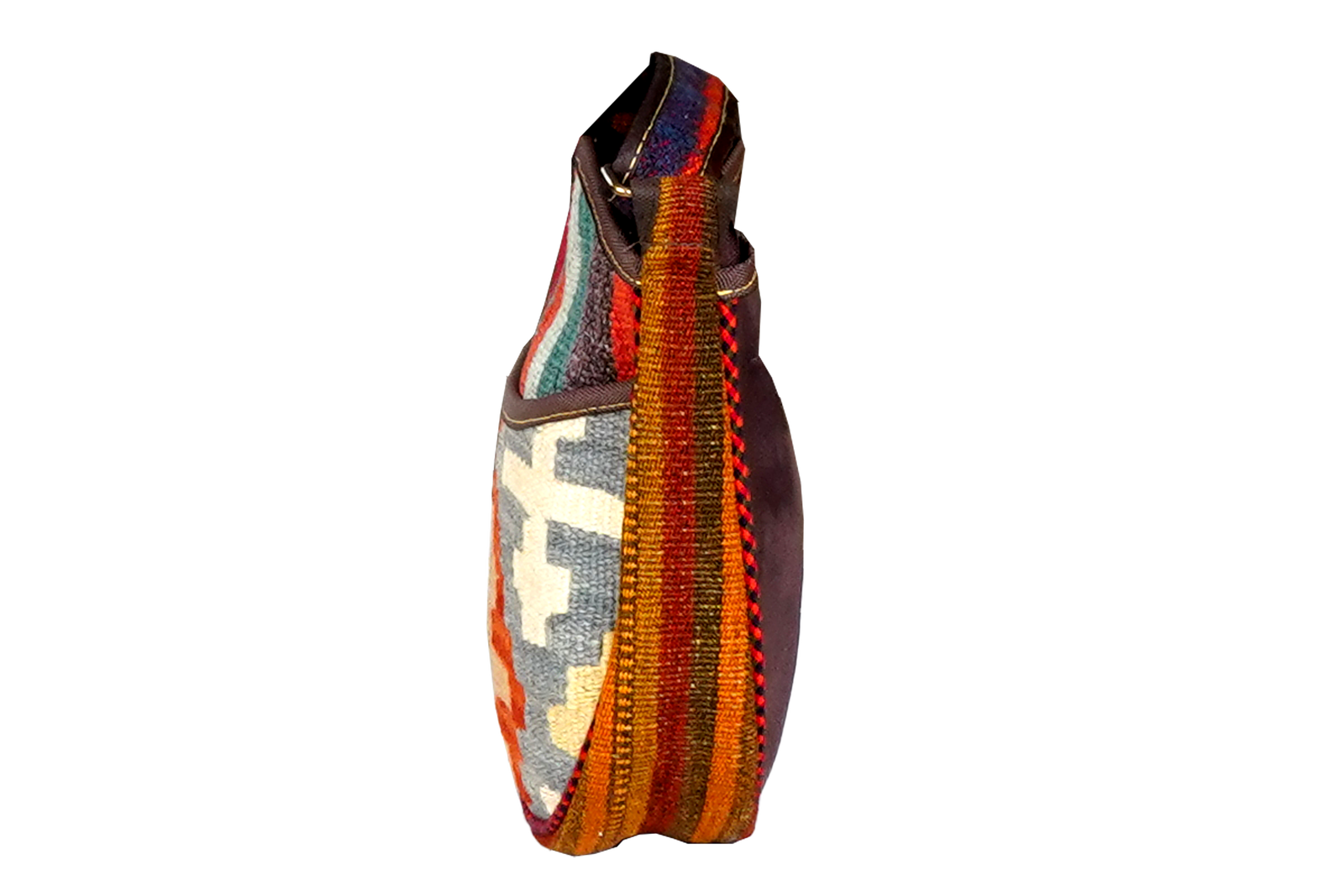 Kelim Bag  Margaux — Handgefertigt, 27x27 cm, Bunt, 100% Virgin Wool | Back view
