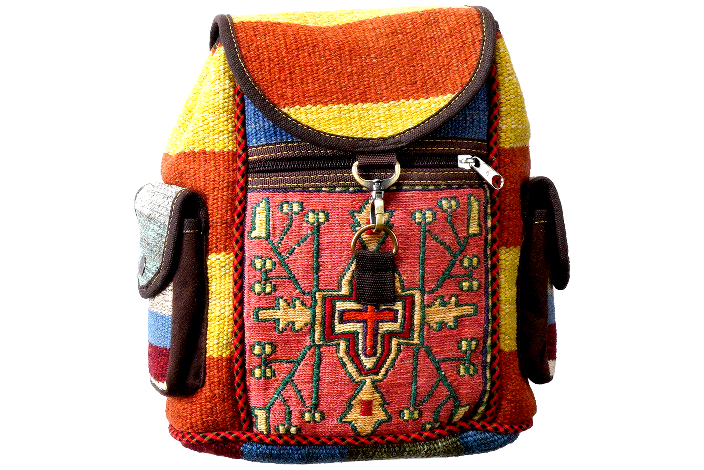 Kelim — Handmade, 30x34 cm, Multicolor, 100% Virgin Wool | Main view