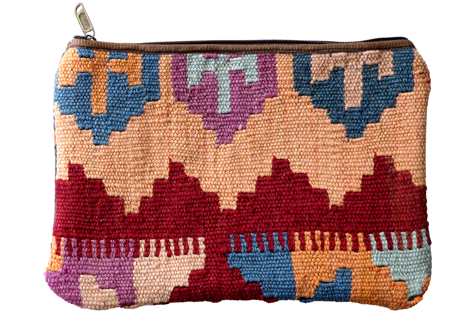 Kelim Bag Sylvie — Handmade, 26x36 cm, Multicolor, 100% Virgin Wool | Main view