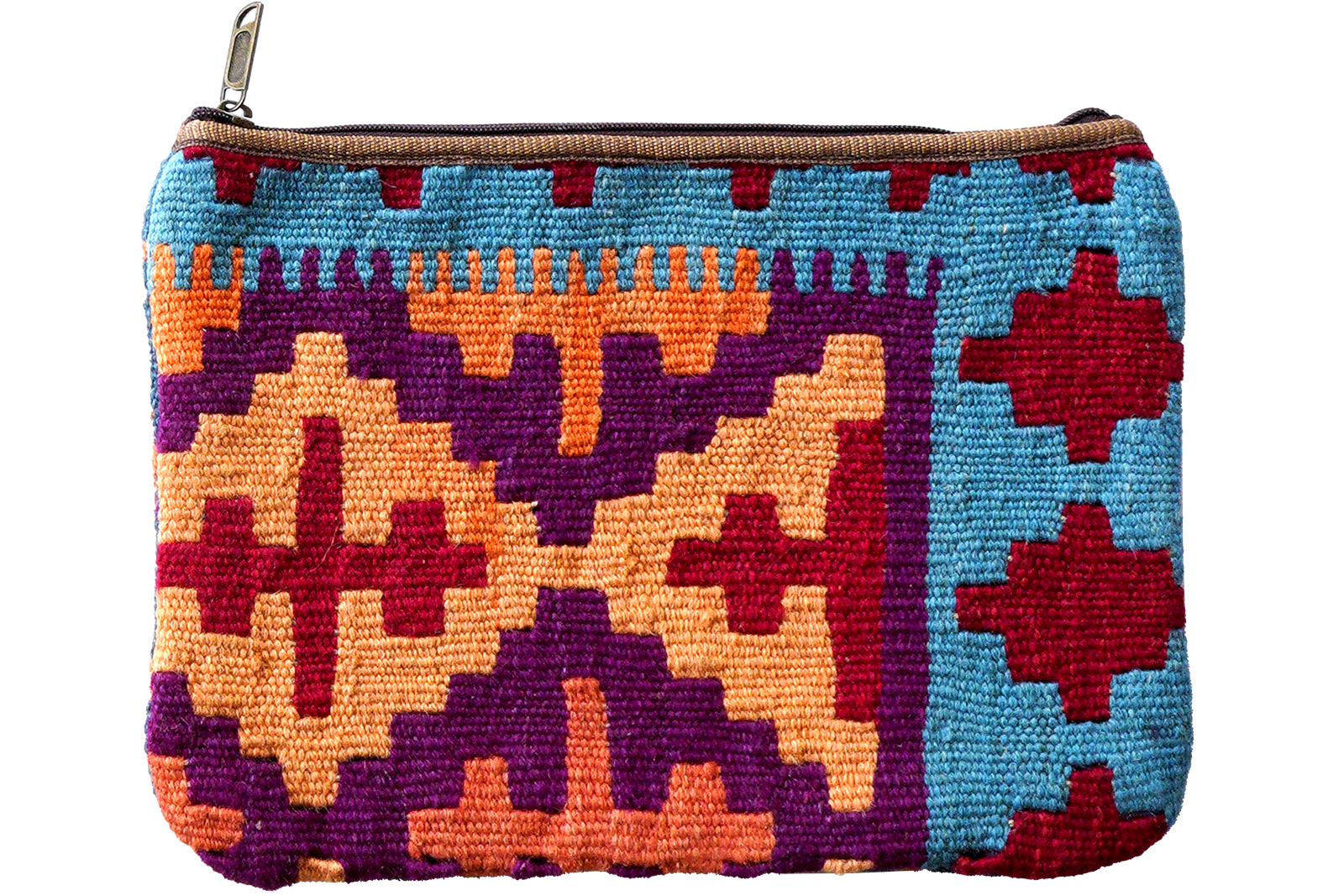 Kelim Bag Brigitte — Handmade, 26x36 cm, Multicolor, 100% Virgin Wool | Main view
