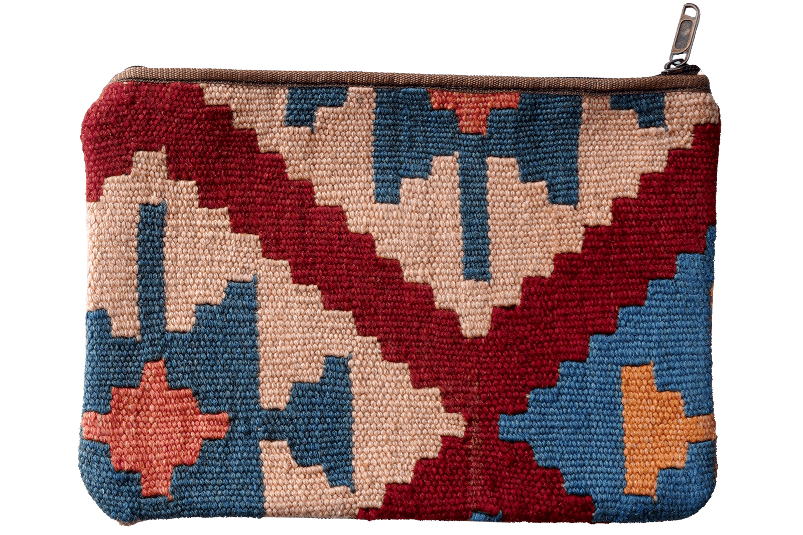 Kelim Bag Stephanie — Handmade, 26x38 cm, Multicolor, 100% Virgin Wool | Main view