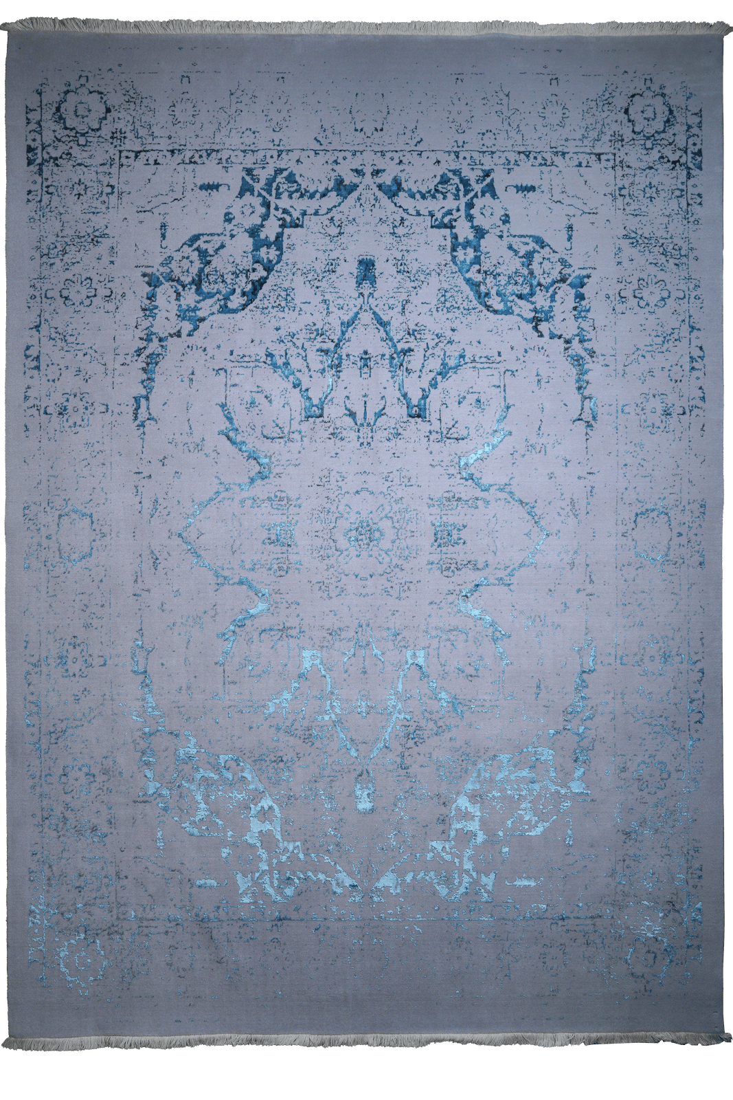 Paradayda — Hand-knotted, 205x297 cm, Blue, 70% Baumwolle, 30% Viskose | Main view