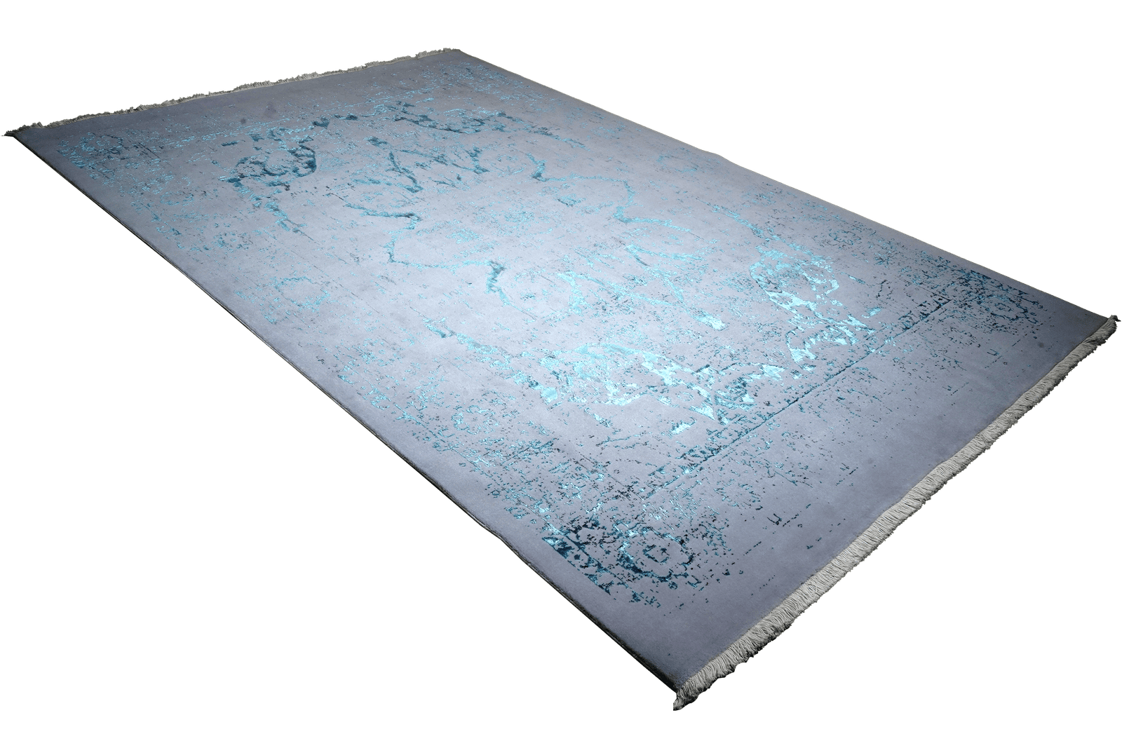 Paradayda — Hand-knotted, 205x297 cm, Blue, 70% Baumwolle, 30% Viskose | View 4