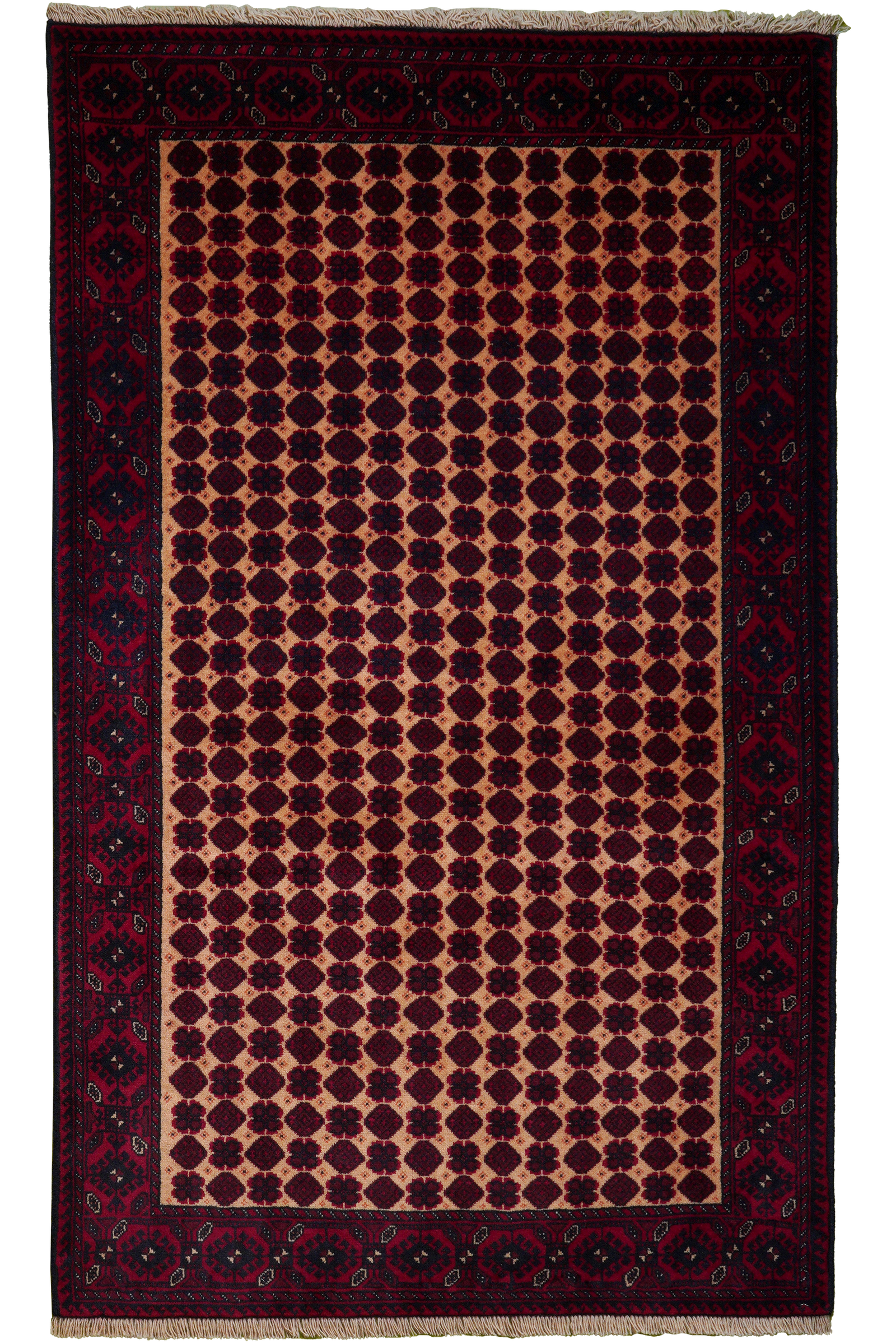 Belutch — Handgefertigt, 152x92 cm, Rot, 100% Virgin Wool | Main view