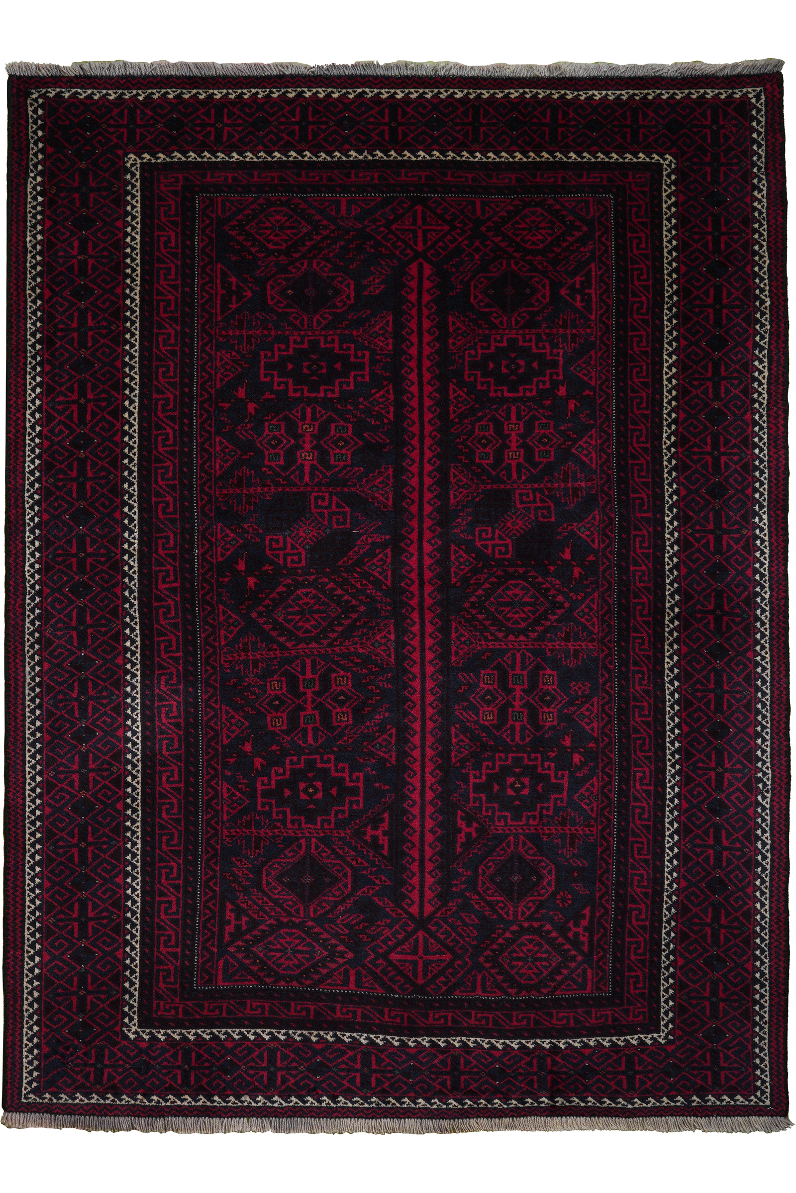 Belutch — Handgefertigt, 185x137 cm, Rot, 100% Virgin Wool | Main view