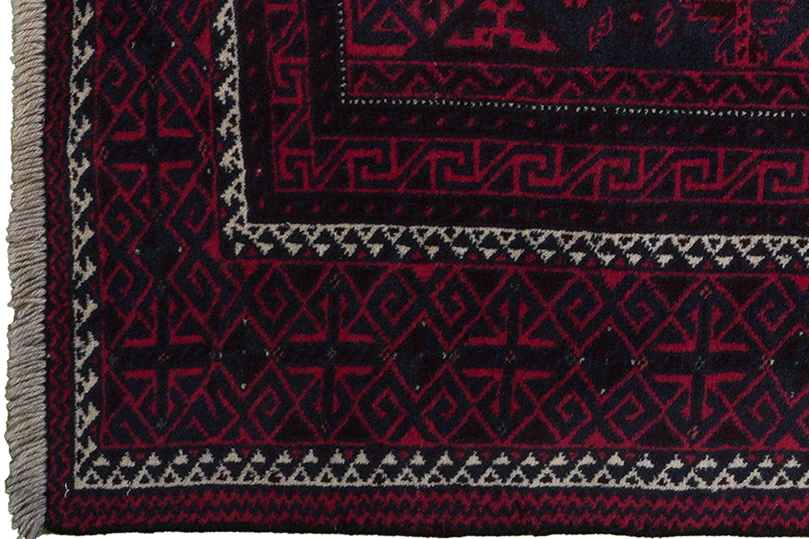 Belutch — Hand-knotted, 137x185 cm, Red, 100% Virgin Wool | View 3