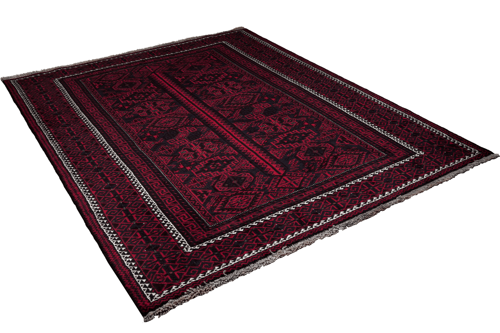 Belutch — Hand-knotted, 137x185 cm, Red, 100% Virgin Wool | View 4