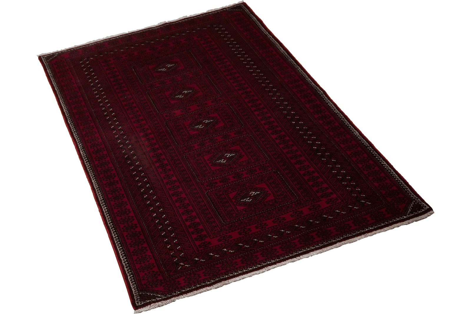 Belutch — Hand-knotted, 109x190 cm, Red, 100% Virgin Wool | View 4