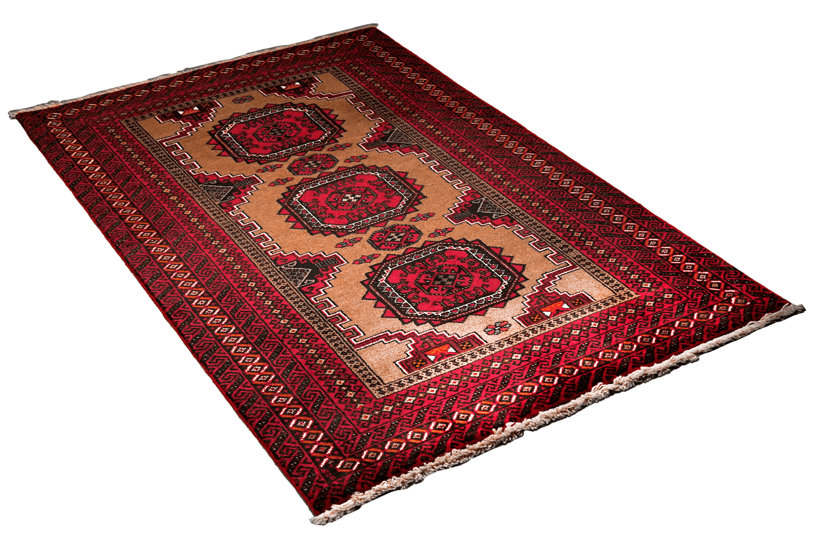 Belutch — Hand-knotted, 104x198 cm, Brown, 100% Virgin Wool | View 4