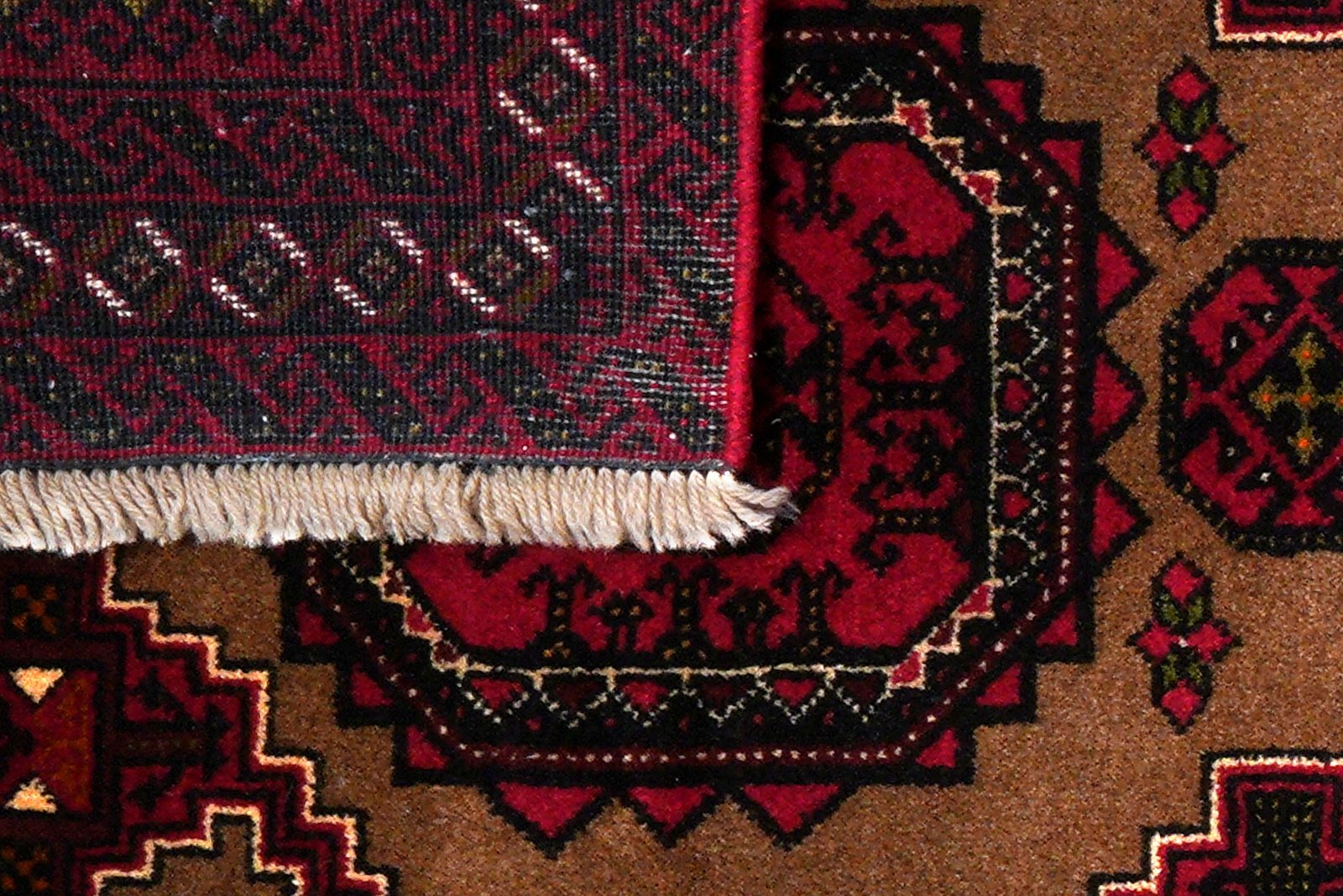 Belutch — Hand-knotted, 104x198 cm, Brown, 100% Virgin Wool | View 7