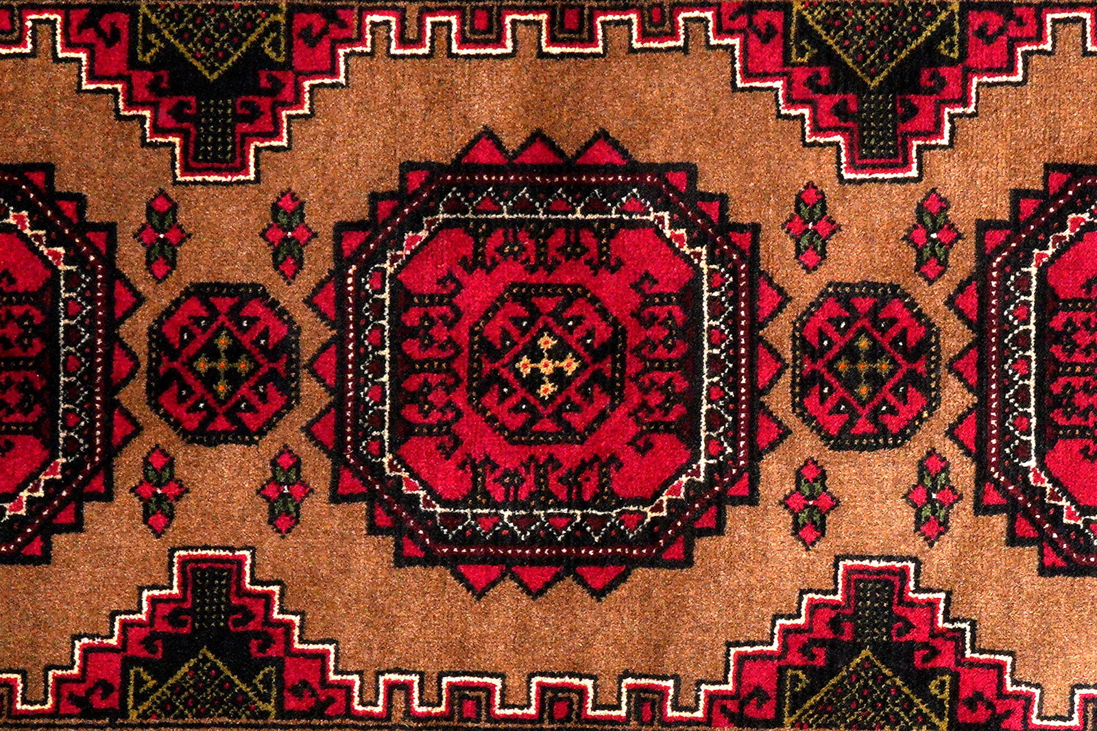 Belutch — Handgefertigt, 198x104 cm, Rot, 100% Virgin Wool | View 7