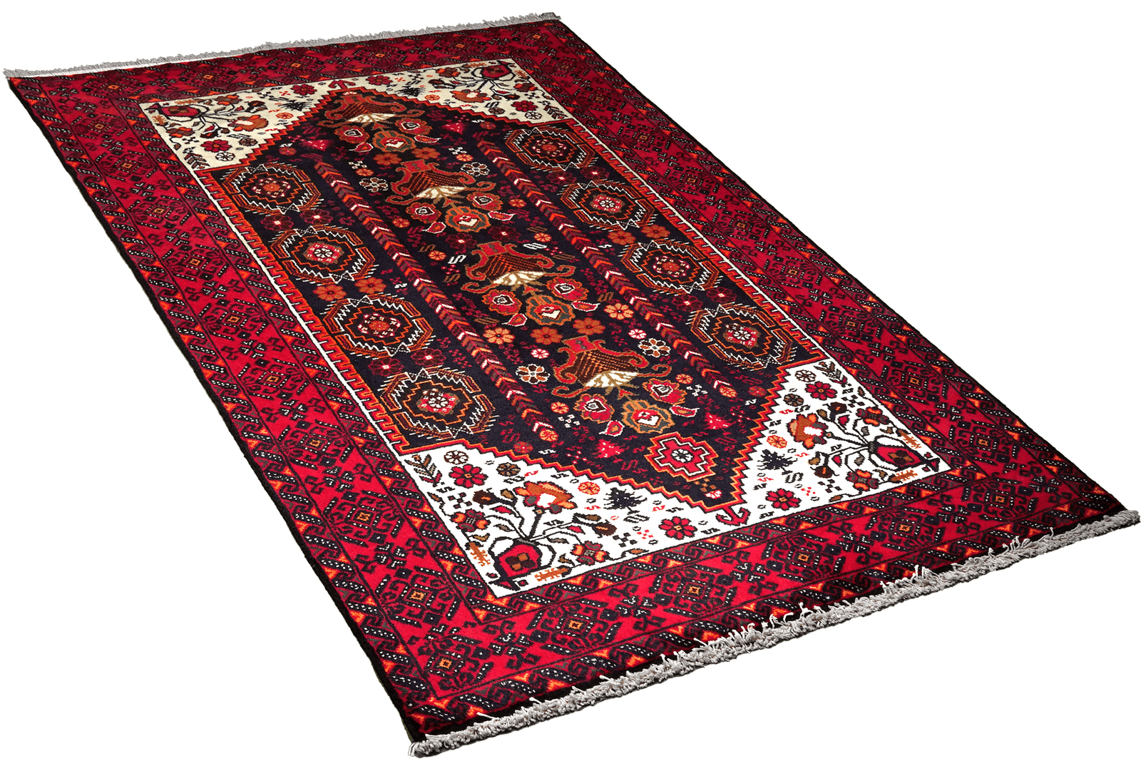 Belutch — Hand-knotted, 103x192 cm, Black, 100% Virgin Wool | View 4