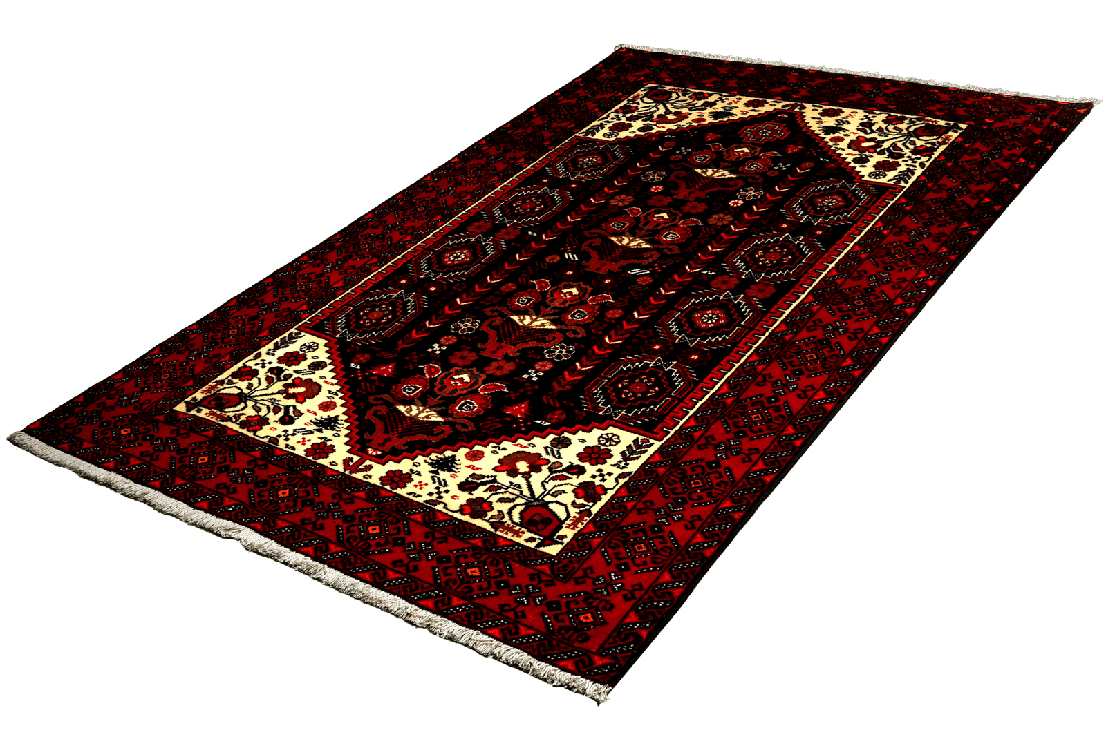 Belutch — Hand-knotted, 103x192 cm, Black, 100% Virgin Wool | View 5