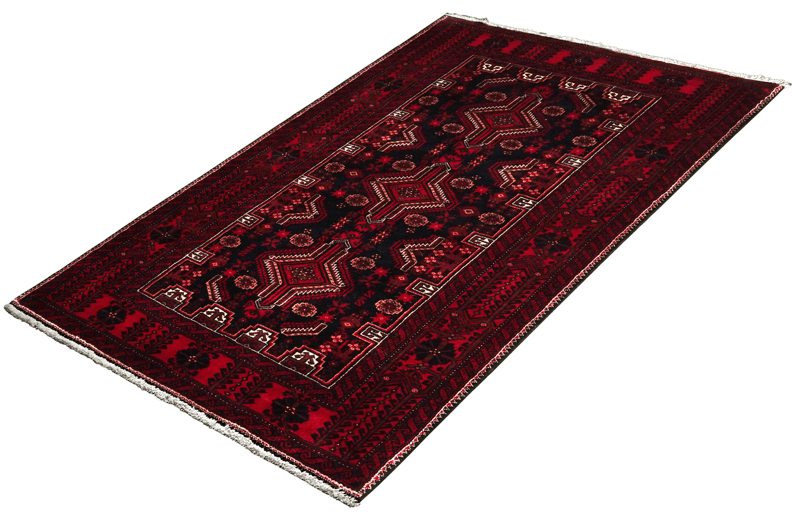 Belutch — Hand-knotted, 100x194 cm, Black, 100% Virgin Wool | View 5