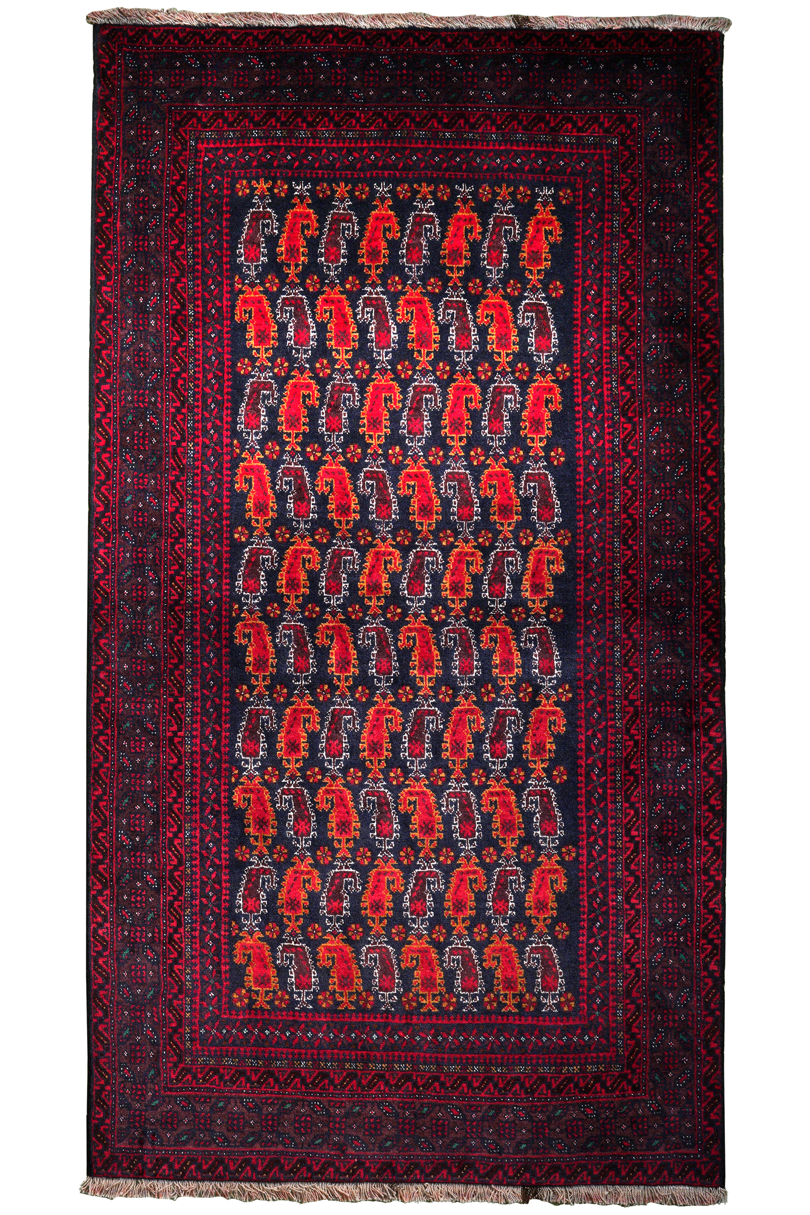 Belutch — Handgefertigt, 189x103 cm, Braun, 100% Virgin Wool | Main view