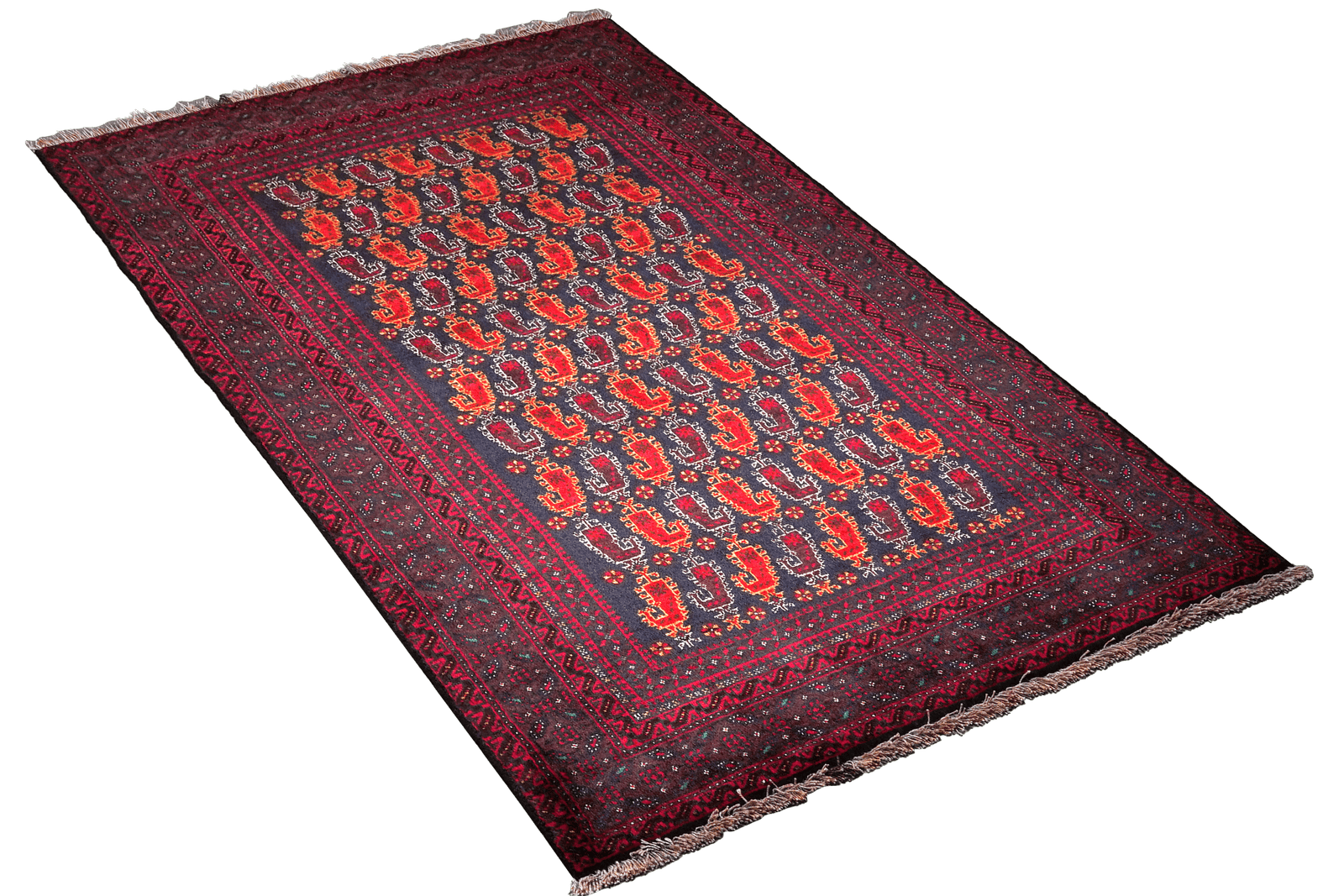 Belutch — Hand-knotted, 103x189 cm, Black, 100% Virgin Wool | View 4