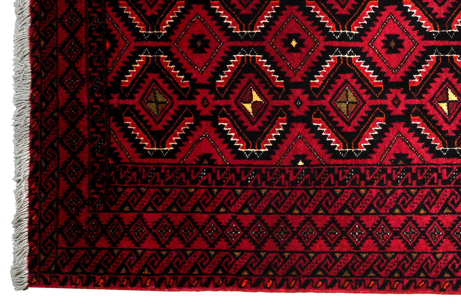 Belutch — Hand-knotted, 108x205 cm, Black, 100% Virgin Wool | View 3