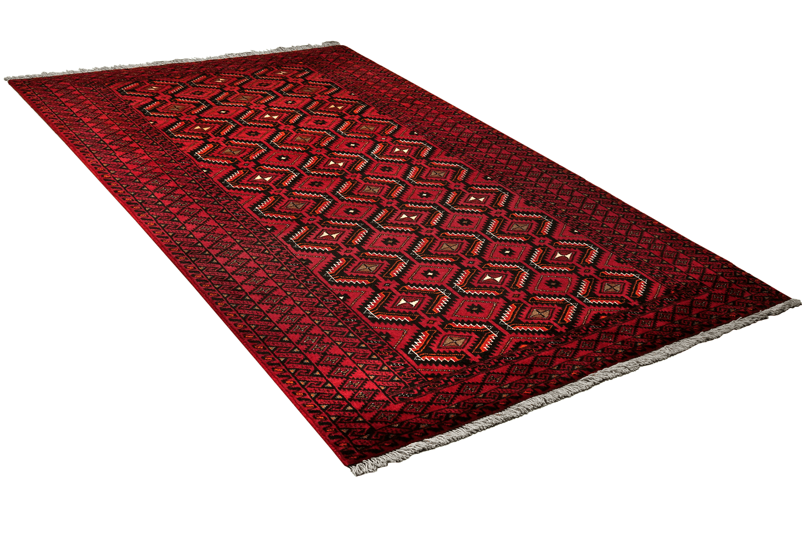 Belutch — Hand-knotted, 108x205 cm, Black, 100% Virgin Wool | View 4