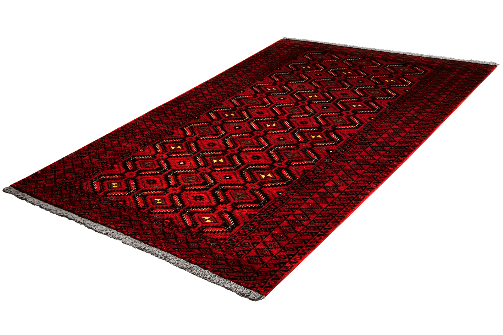 Belutch — Hand-knotted, 108x205 cm, Black, 100% Virgin Wool | View 5