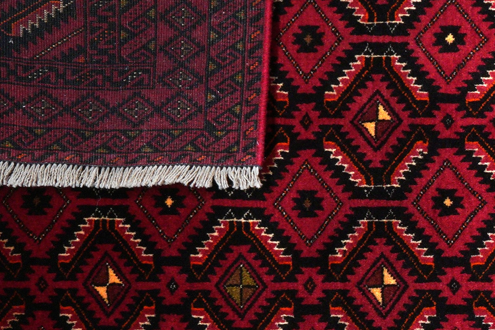 Belutch — Hand-knotted, 108x205 cm, Black, 100% Virgin Wool | View 7