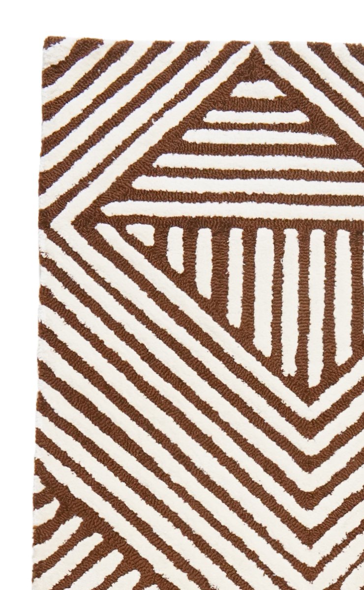 Maze — Hand-knotted, 180x120 cm, Brown, 50% Schurwolle, 50% Viskose | View 3