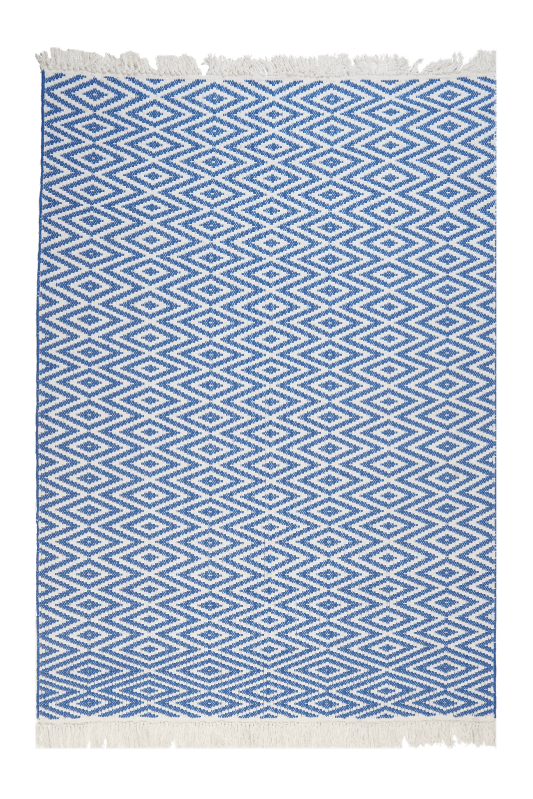 Dhurrie — Handmade, 170x120 cm, Blue, 40% Schurwolle, 60% Baumwolle | Main view