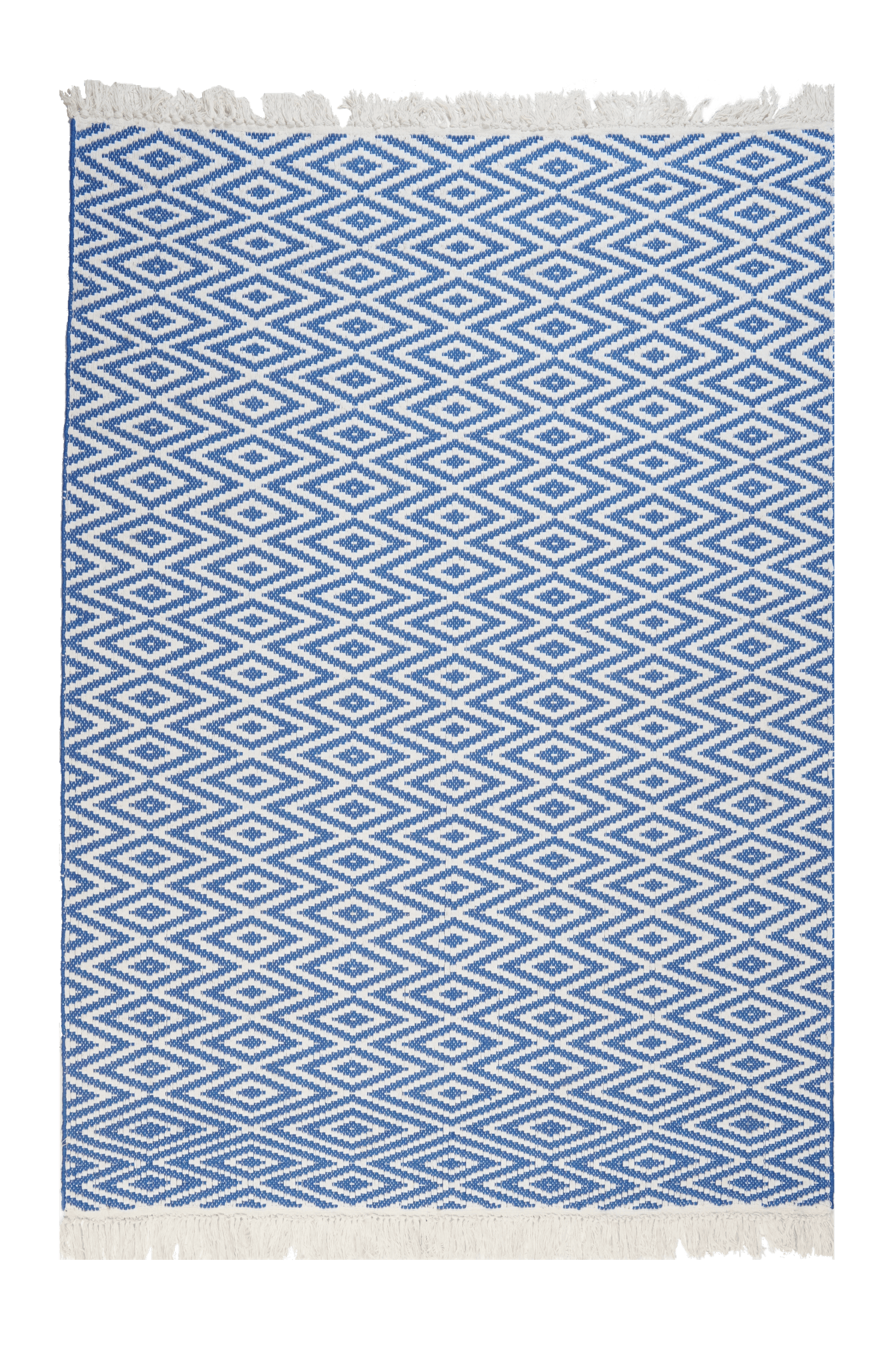Dhurrie — Handmade, 290x200 cm, Blue, 40% Schurwolle, 60% Baumwolle | Main view