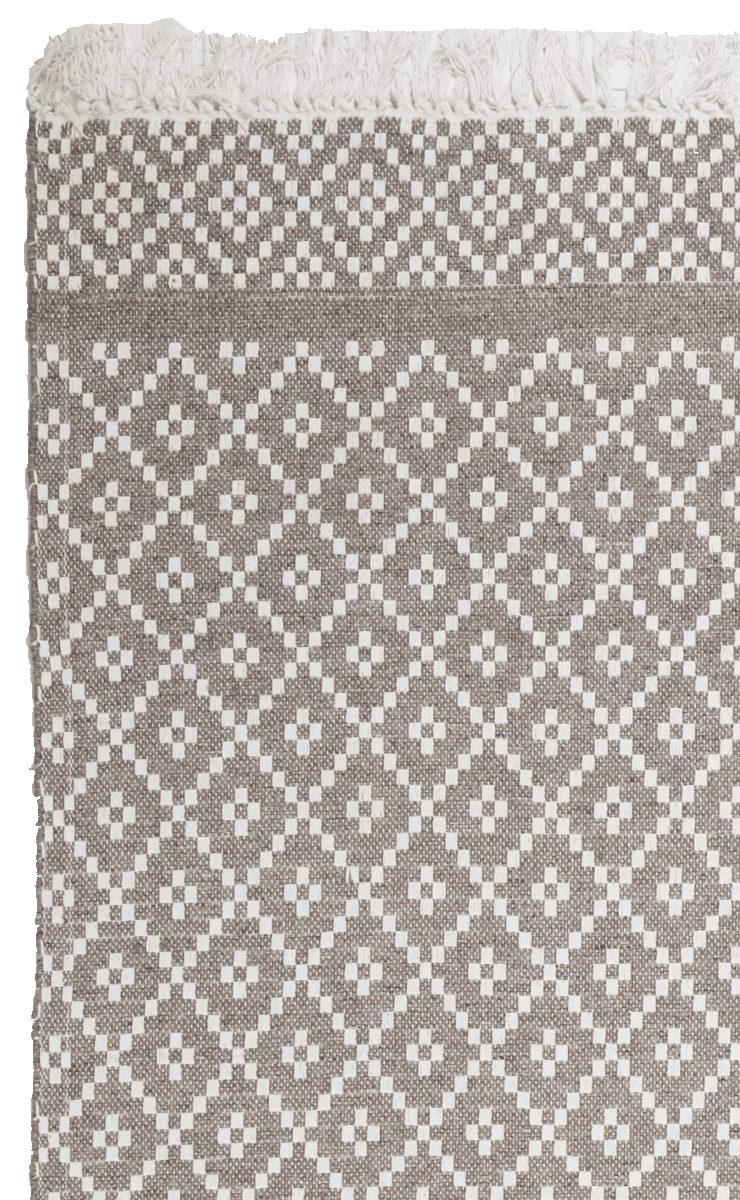 Dhurrie — Handmade, 290x200 cm, Grey, 40% Schurwolle, 60% Baumwolle | View 3