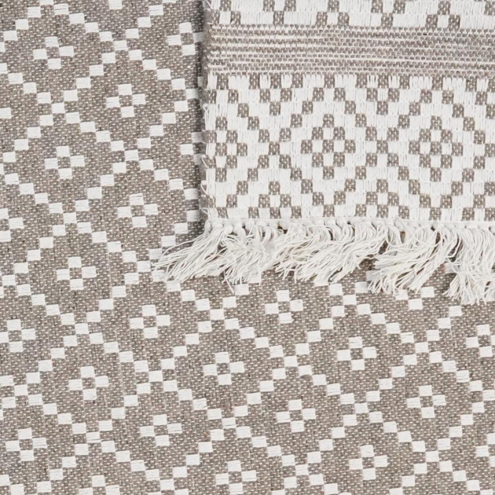 Dhurrie — Handmade, 290x200 cm, Grey, 40% Schurwolle, 60% Baumwolle | View 5