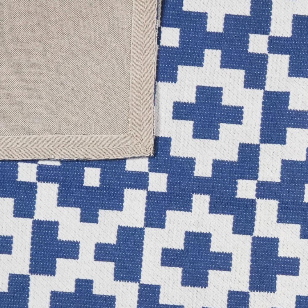 Dhurrie — Handmade, 170x120 cm, Blue, 100% Polyester | View 5