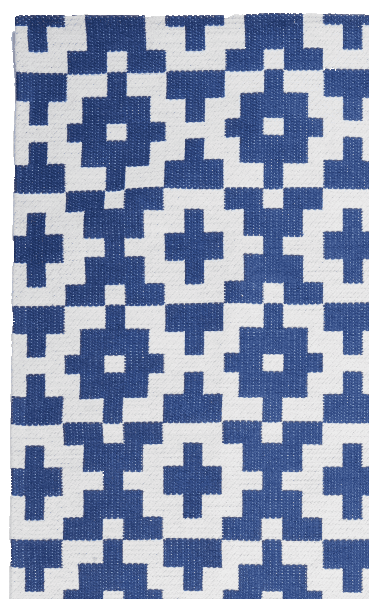 Dhurrie — Handmade, 230x160 cm, Blue, 100% Polyester | View 3