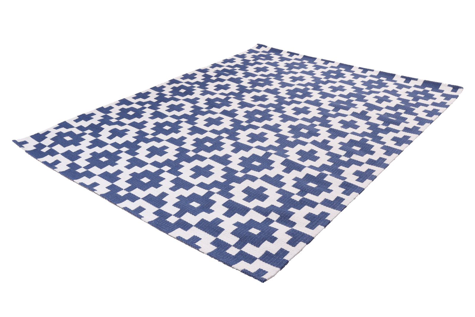 Dhurrie — Handmade, 230x160 cm, Blue, 100% Polyester | View 6