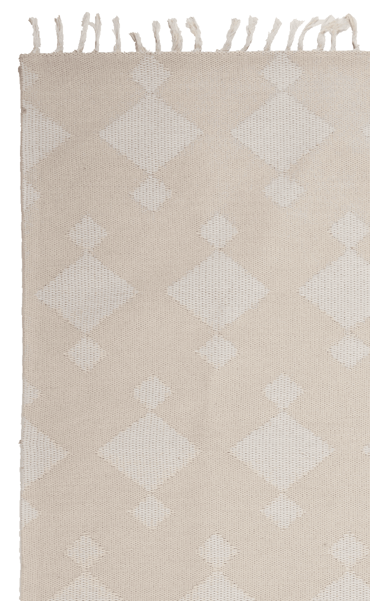 Dhurrie — Handmade, 170x120 cm, Beige, 100% Polyester | View 3
