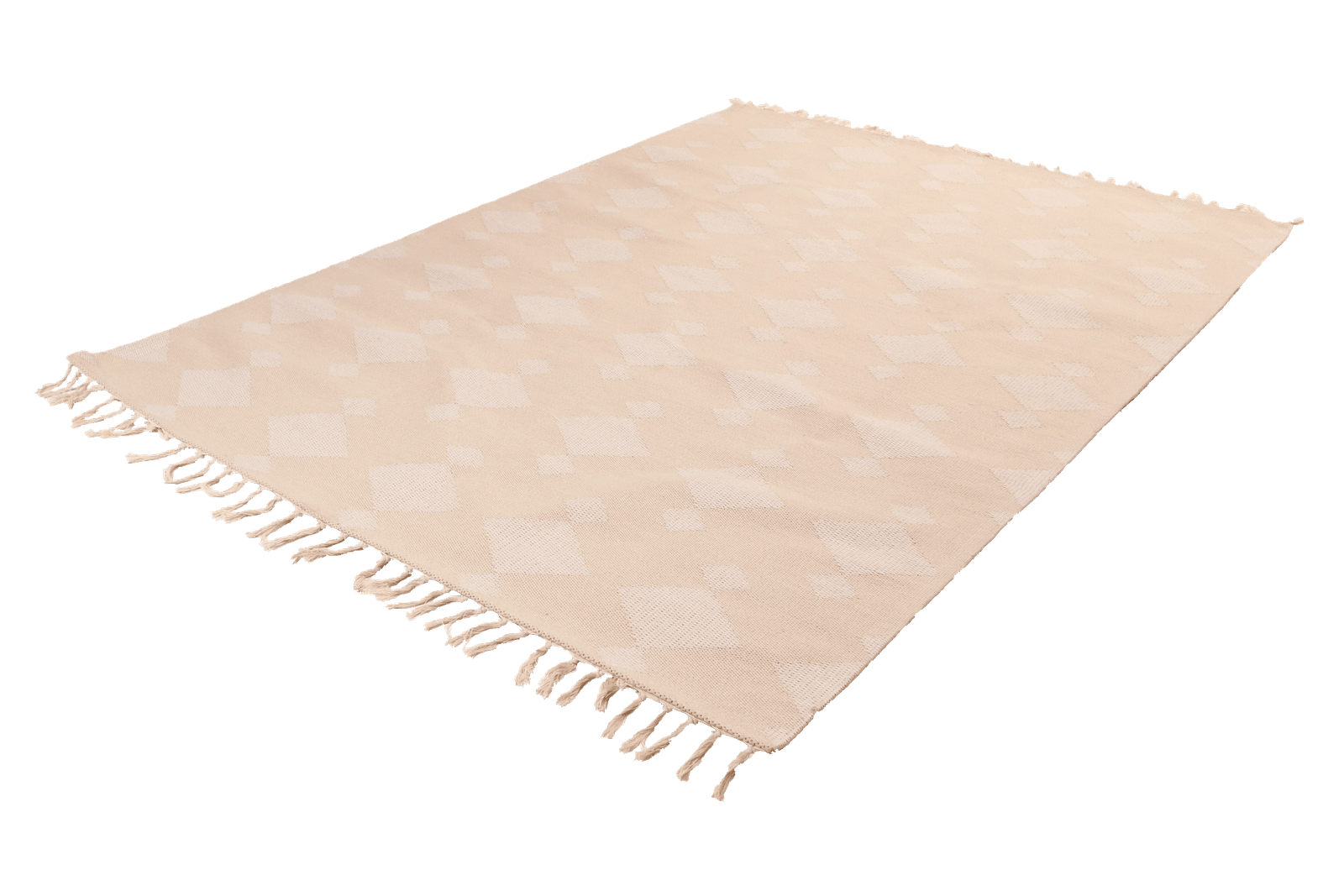 Dhurrie — Handmade, 170x120 cm, Beige, 100% Polyester | View 6