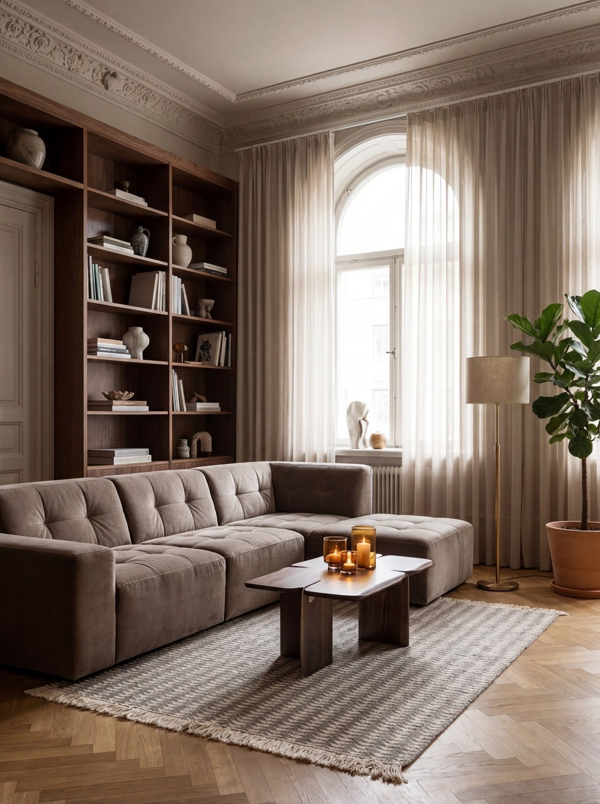 Dhurrie — Handmade, 170x120 cm, Beige, 80% Schurwolle, 20% Baumwolle | Back view