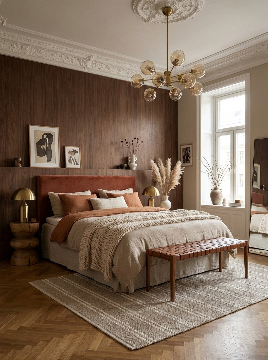 Dhurrie — Handmade, 290x200 cm, Brown, 80% Schurwolle, 20% Baumwolle | Back view