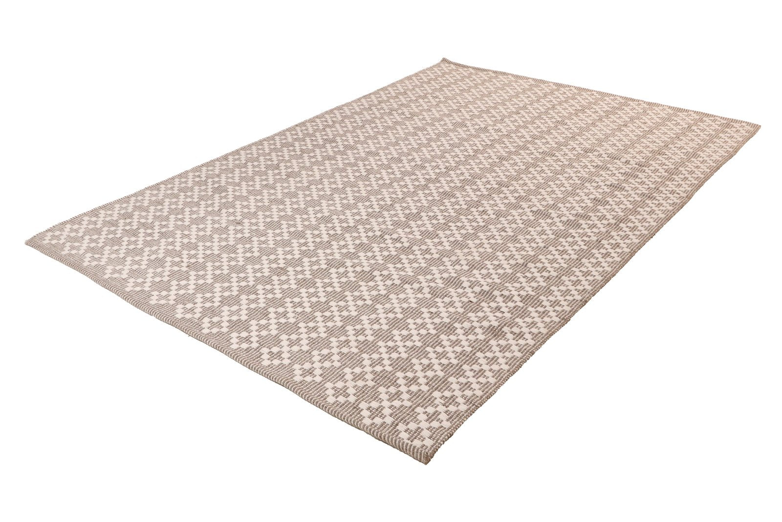 Dhurrie — Handmade, 170x120 cm, Grey, 40% Schurwolle, 60% Baumwolle | View 6