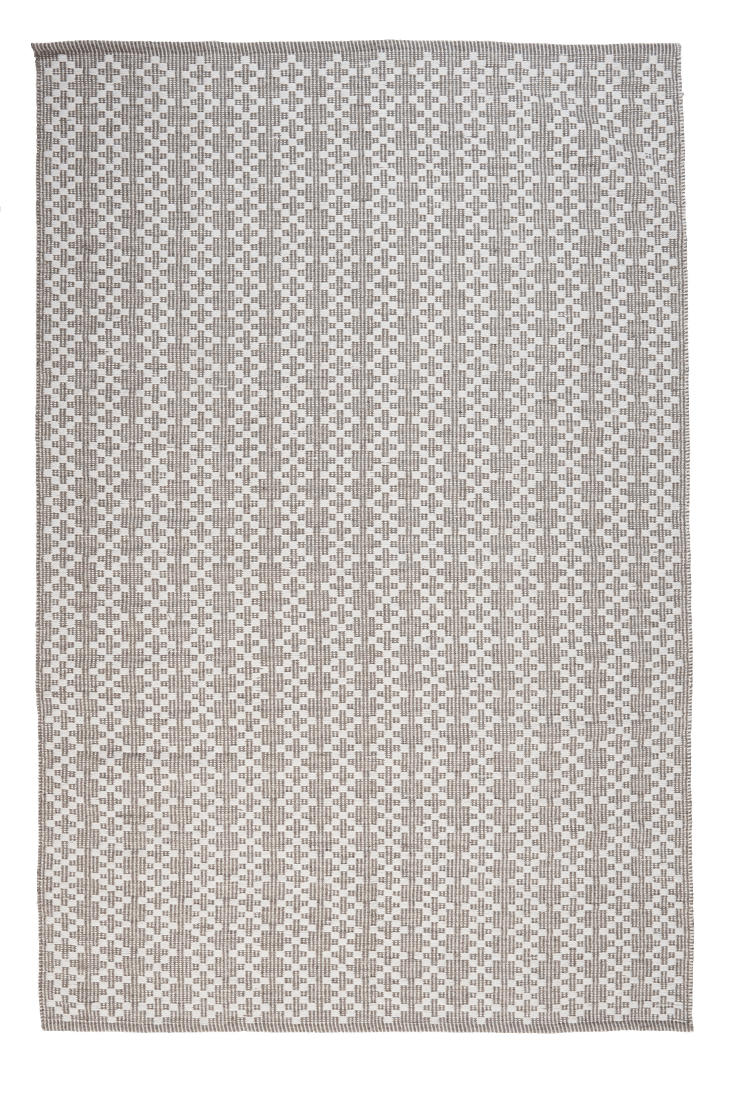 Dhurrie — Handmade, 230x160 cm, Grey, 40% Schurwolle, 60% Baumwolle | Main view