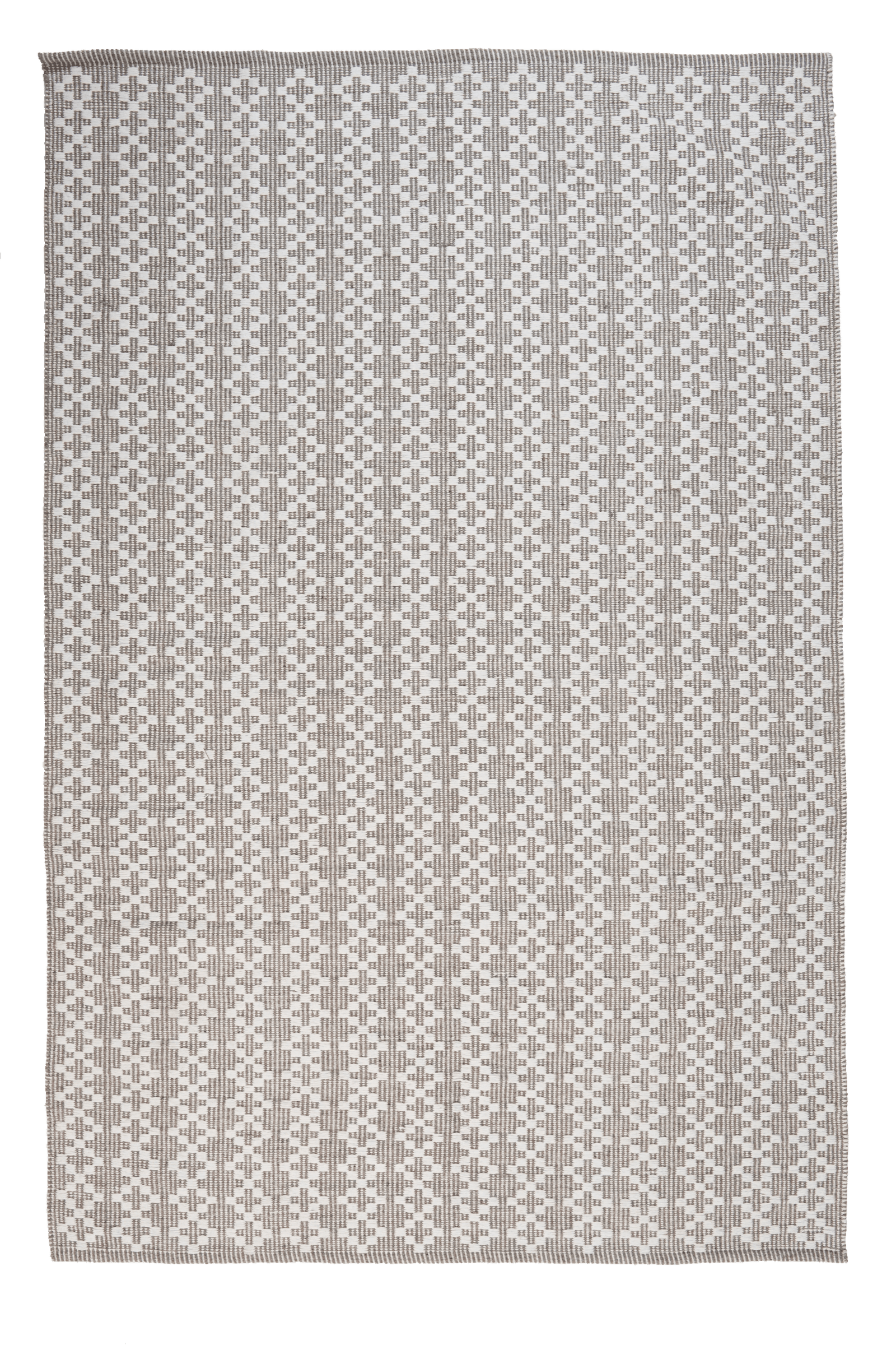 Dhurrie — Handmade, 290x200 cm, Grey, 40% Schurwolle, 60% Baumwolle | Main view