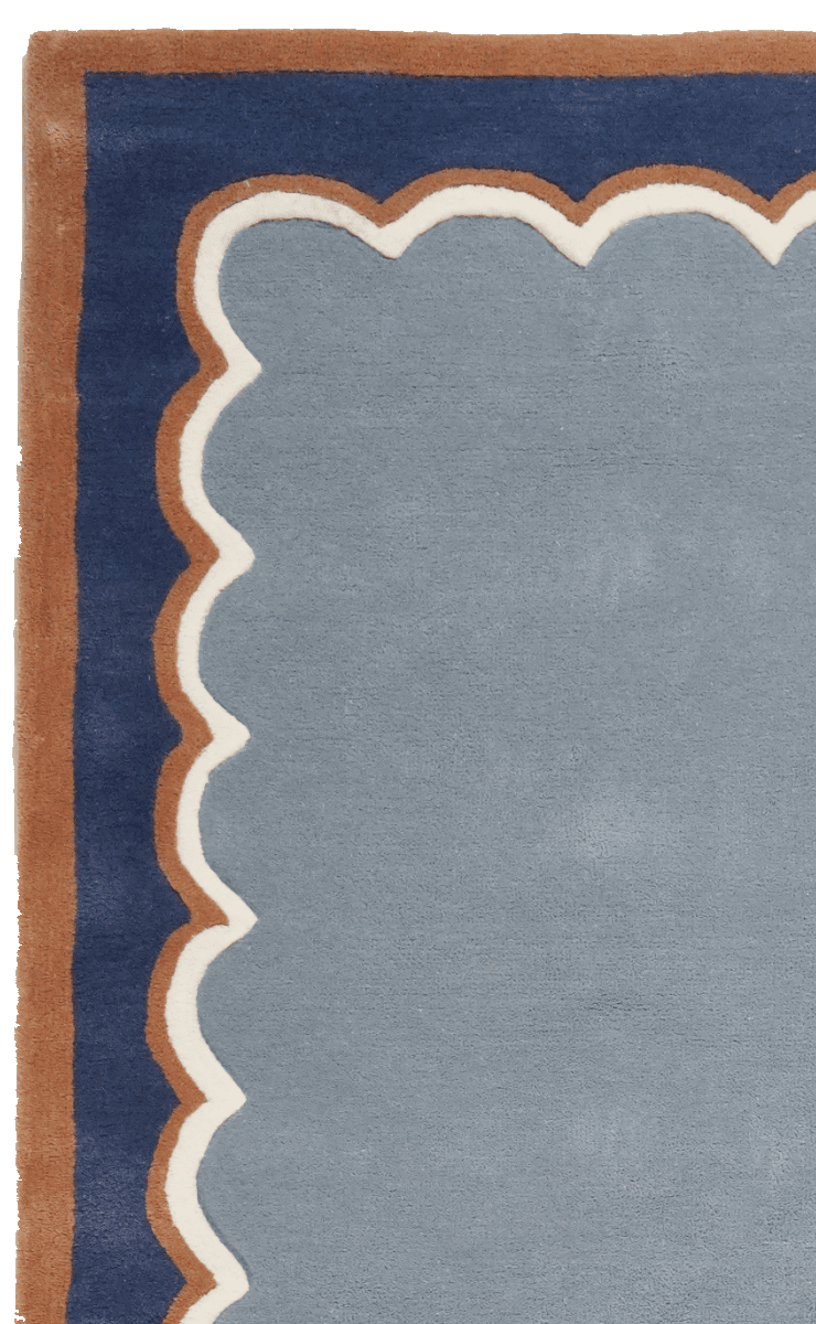 Brielle — Hand-knotted, 230x160 cm, Blue, 100% Virgin Wool | View 3