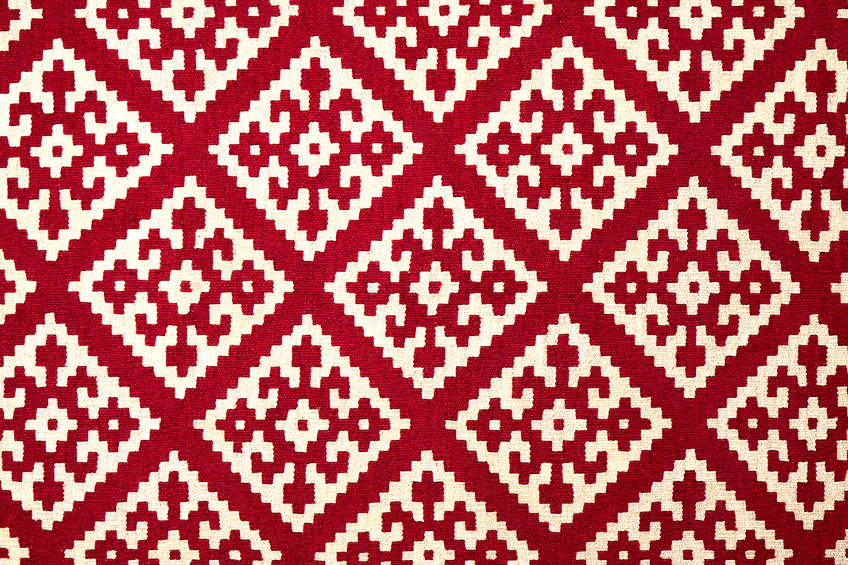 Kelim Gashgai — Handmade, 206x209 cm, Red, 100% Virgin Wool | View 5