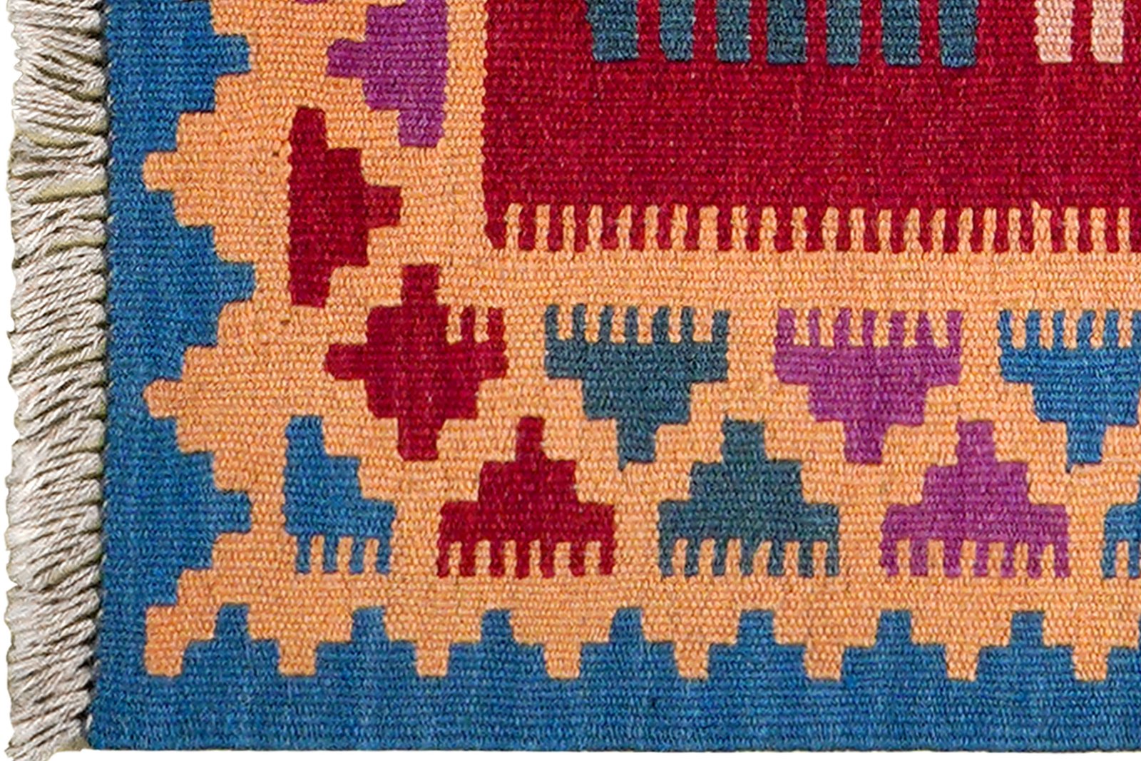 Kelim Gashgai — Handmade, 62x90 cm, Red, 100% Virgin Wool | View 3