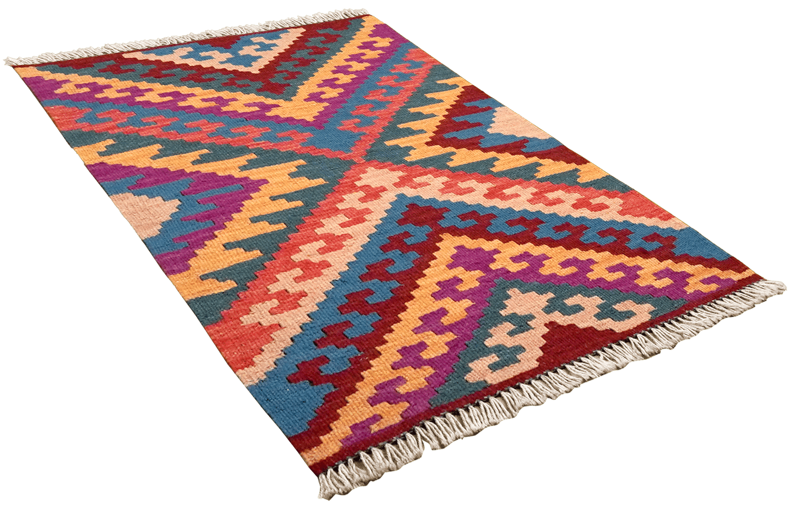 Kelim Gashgai — Handmade, 61x94 cm, Multicolor, 100% Virgin Wool | View 4
