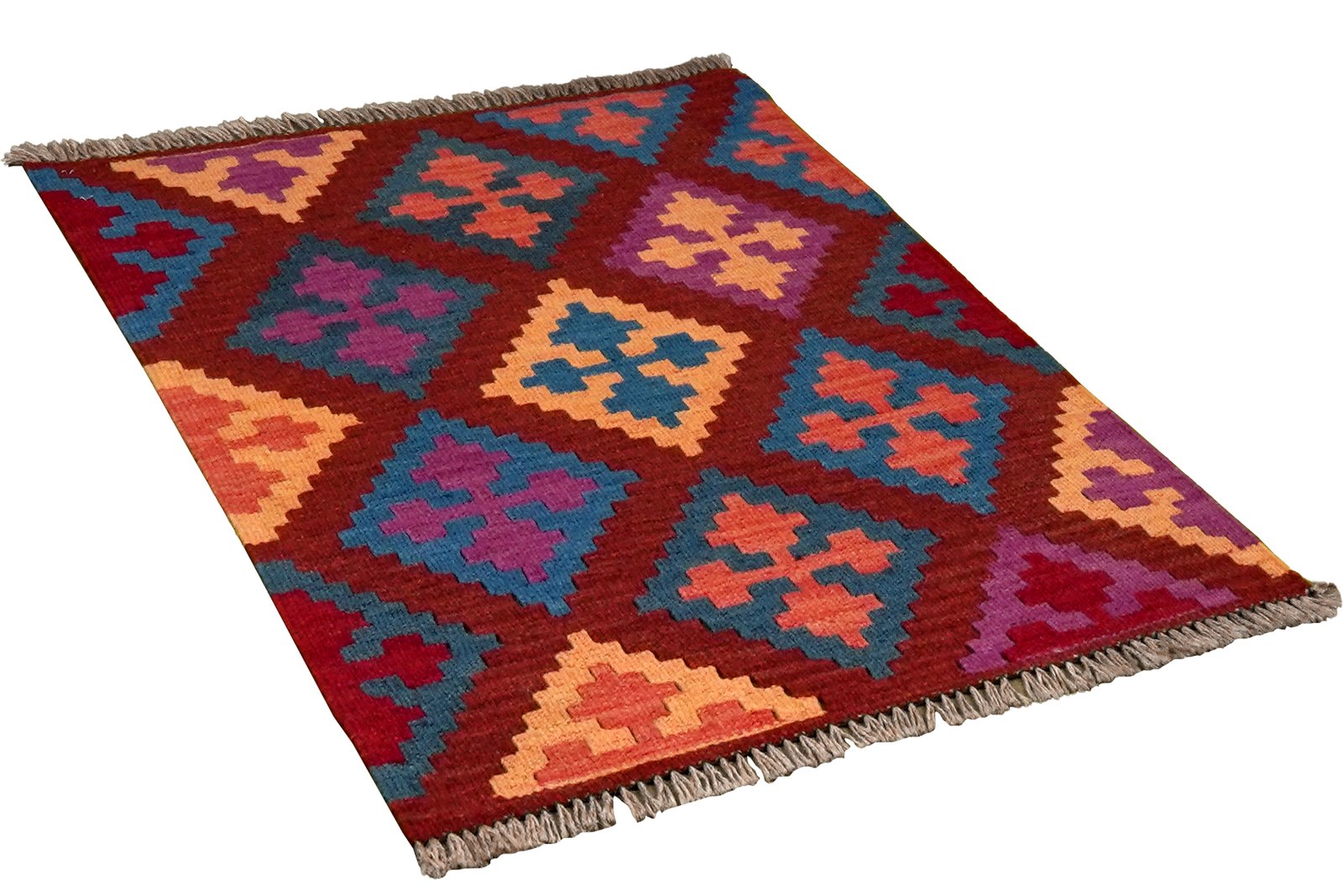 Kelim Gashgai — Handmade, 64x80 cm, Red, 100% Virgin Wool | View 4