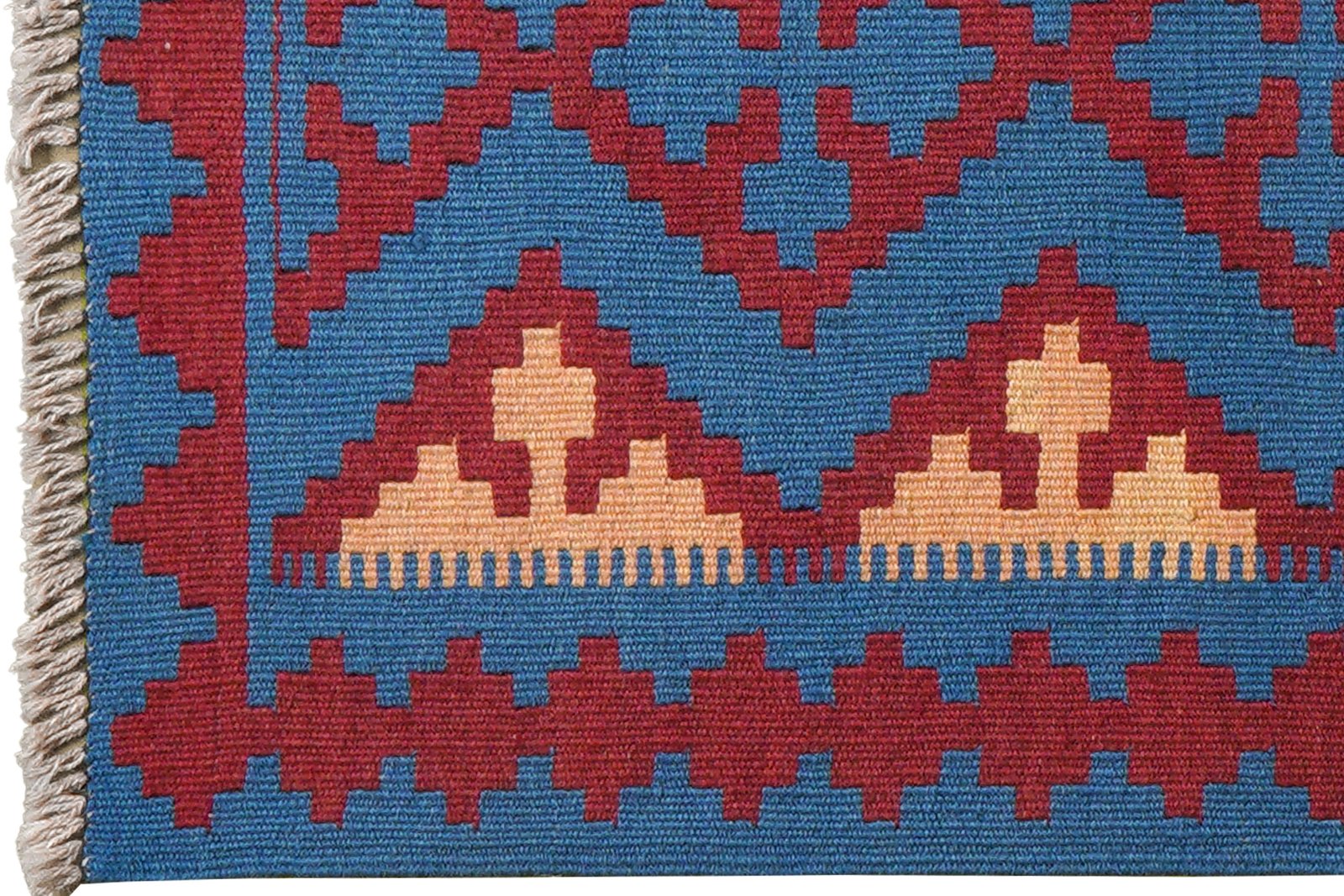 Kelim Gashgai — Handmade, 61x95 cm, Blue, 100% Virgin Wool | View 3