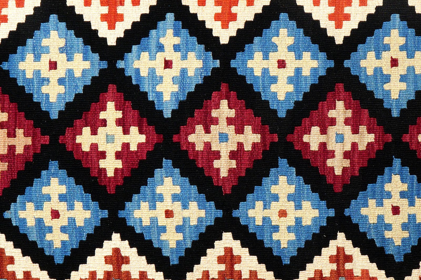 Kelim Gashgai — Handmade, 159x193 cm, Black, 100% Virgin Wool | View 5