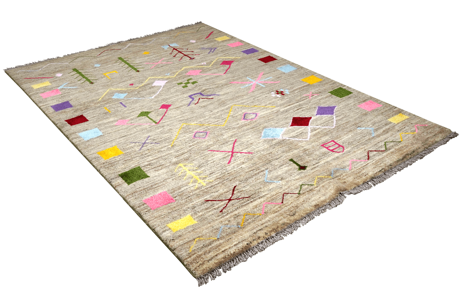 Gabbeh Basi — Hand-knotted, 150x198 cm, Grey, 100% Virgin Wool | View 4
