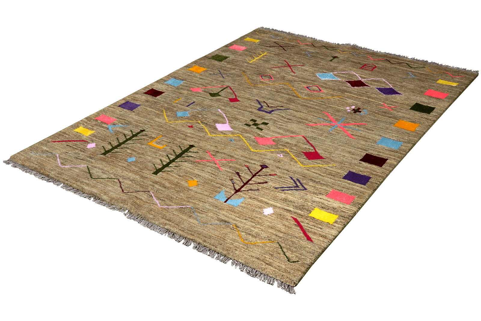 Gabbeh Basi — Hand-knotted, 150x198 cm, Grey, 100% Virgin Wool | View 5