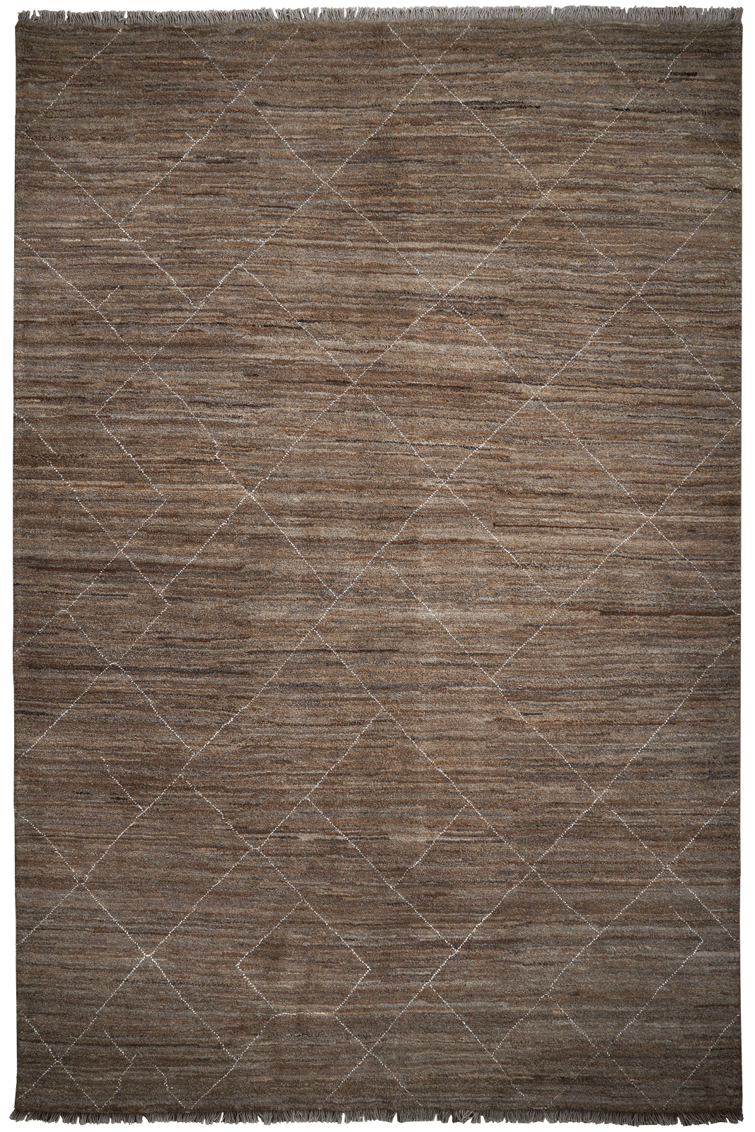 Gabbeh Basi — Hand-knotted, 207x289 cm, Brown, 100% Virgin Wool | Main view