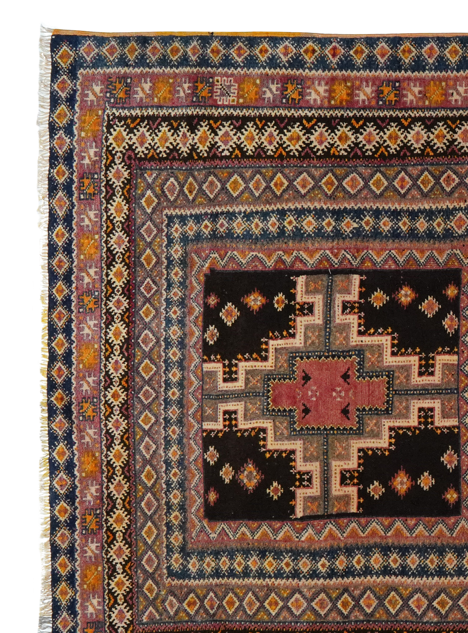 Ouzguit Fatina — Handgefertigt, 376x210 cm, 100% Virgin Wool | Back view